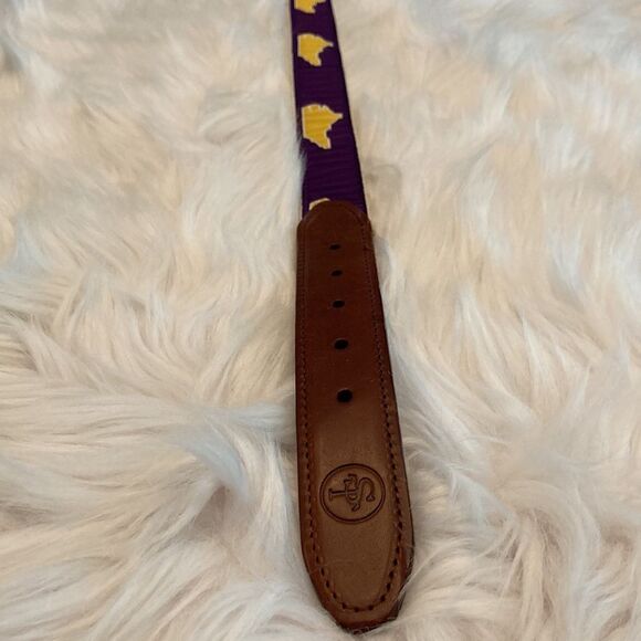 STATE TRADITIONS NORTH CAROLINA LEATHER STRAP BELT SIZE 30 - Picture 6 of 9